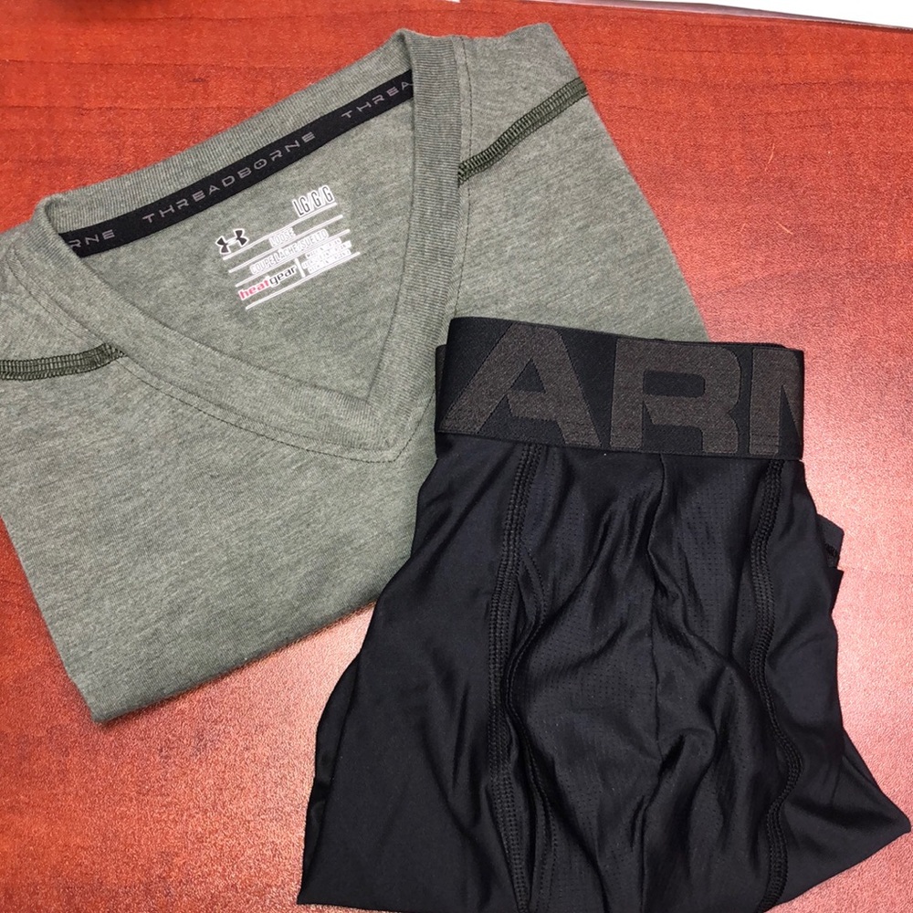 Men’s Under Armour V-Neck Tee & UA Tech BoxerBrief